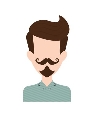 adam avatar simgesi. Hipster tarzı kavramı, vektör grafik