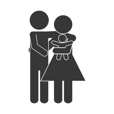 aile kavramı. Pictogram icon.flat ve izole tasarım