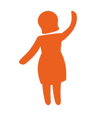 Piktogram konsepti. Kişi simgesi. düz ve izole tasarım