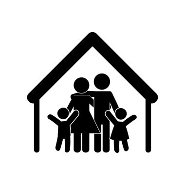 aile kavramı. Pictogram icon.flat ve izole tasarım