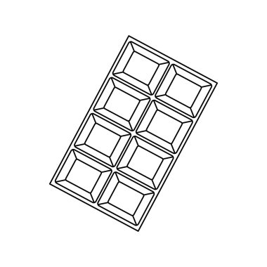 Şeker gıda tasarımı. çikolata simgesi. tatlı illüstrasyon. vektör g