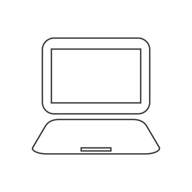 laptop design. gadget concept. silhouette illustration. vector g