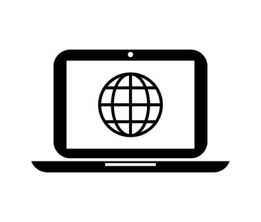 laptop design. gadget concept. silhouette illustration. vector g