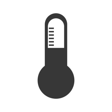 Weather instrument design. isolated thermometer icon. vector gra