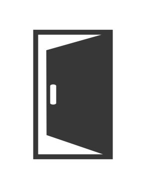 Çerçeve tasarımı. izole geleneksel açık kapı simgesi. vektör grafiği