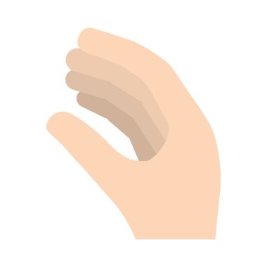 İnsan el tasarımı. parmak simgesi ile izole rakam. vektör gra