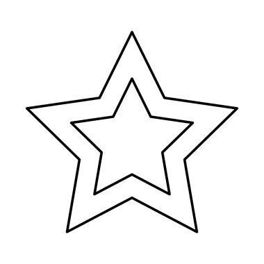 Star shape design. isolated figure of five points icon. vector g