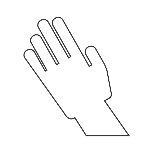 Diseño de la mano aislado. concepto del cuerpo humano, vector gráfico — Archivo Imágenes Vectoriales