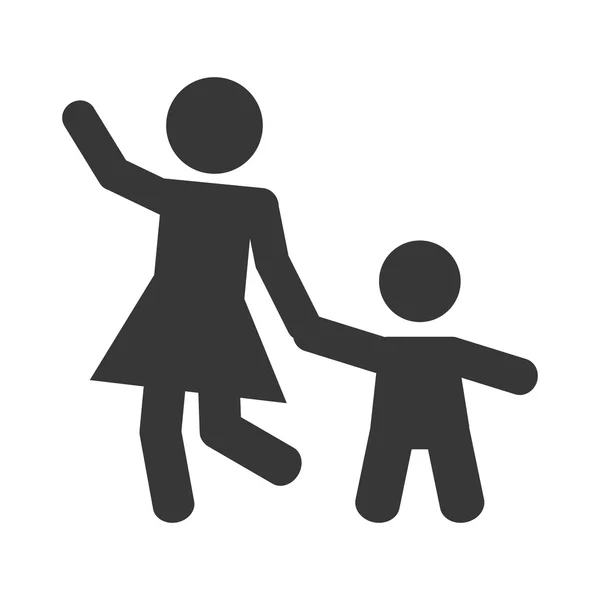 Conceito de família. Pictograma icon.flat e design isolado —  Vetores de Stock