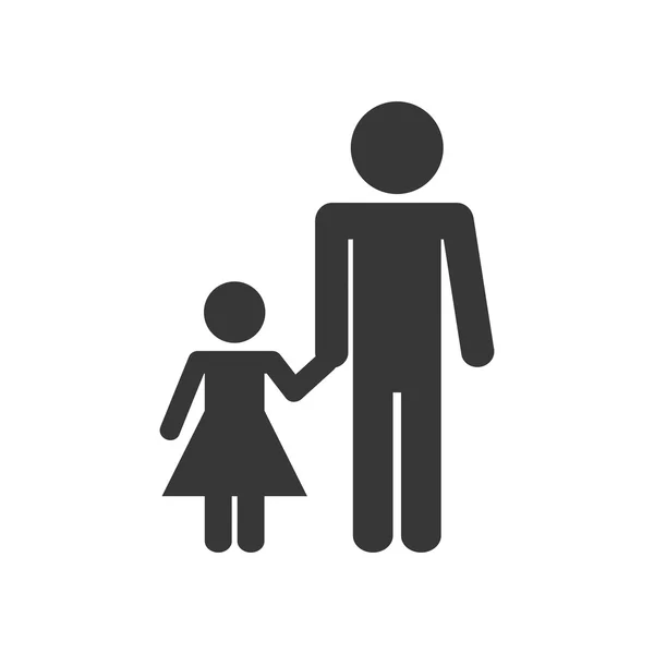 Aile kavramı. Pictogram icon.flat ve izole tasarım — Stok Vektör