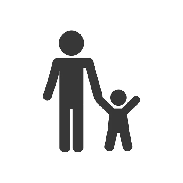 Family concept. Pictogram icon.flat and isolated design — Stock Vector