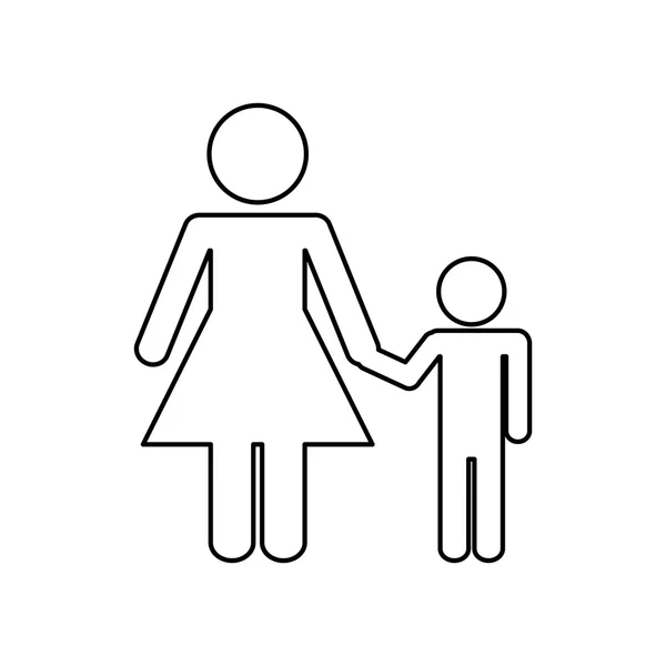 Aile kavramı. Pictogram icon.flat ve izole tasarım — Stok Vektör