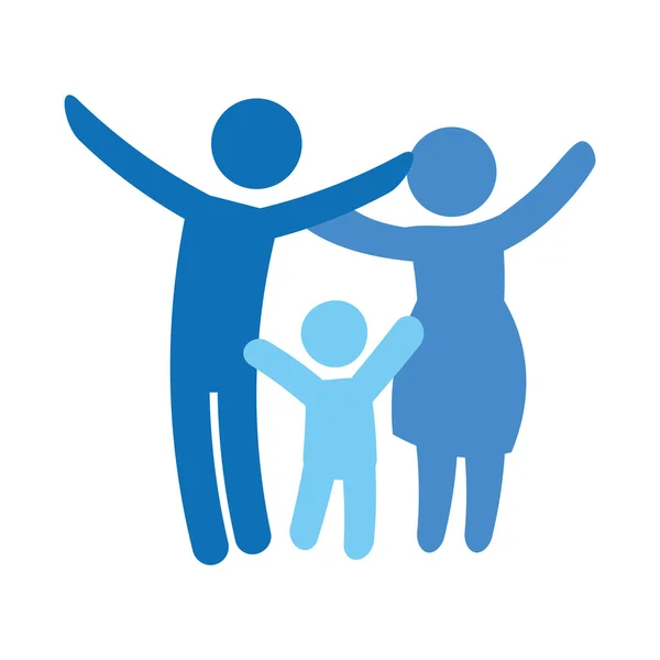 Familieconcept. Pictogram icoon. plat en geïsoleerd ontwerp — Stockvector