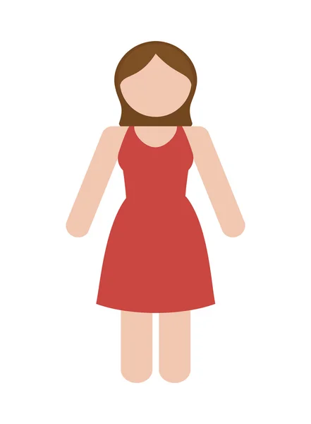 Conceito avatar. ícone de mulher. projeto colofull, plano e isolado — Vetor de Stock