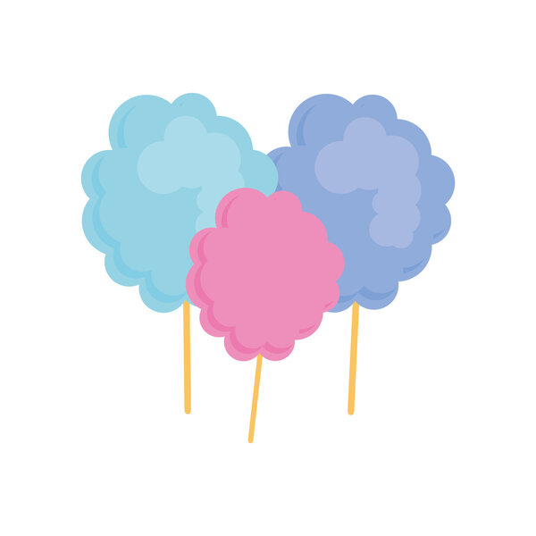 Sugar food design.  cotton candy icon. sweet illustration. vecto