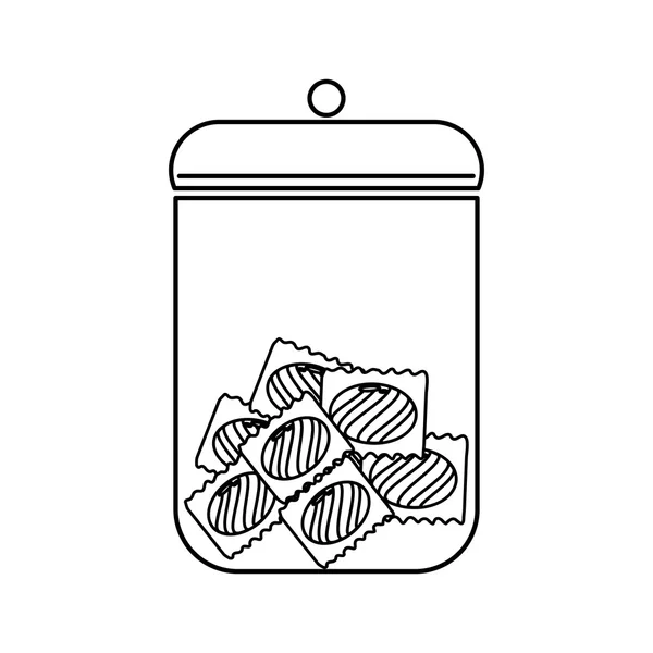 Sugar food design. candy icon. sweet illustration. vector graphi — ストックベクタ