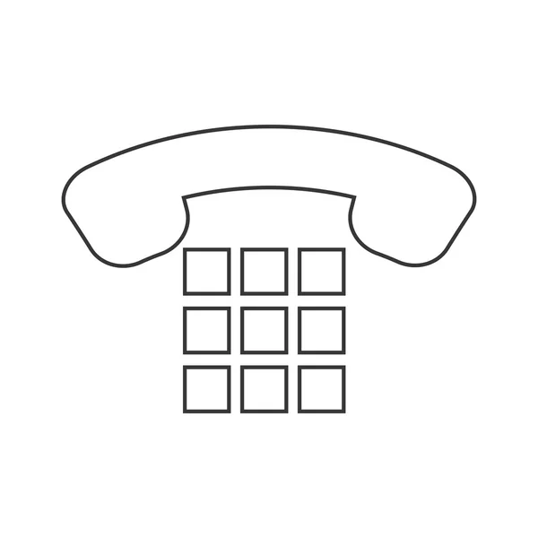 Design semplice del telefono. concetto di comunicazione. illustrazione della silhouette — Vettoriale Stock