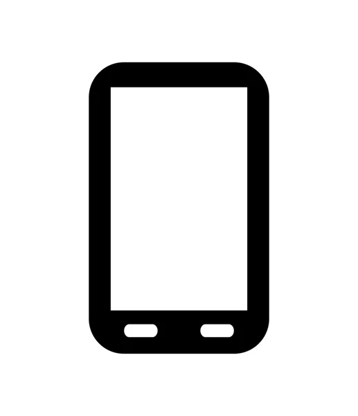 Design dello smartphone. concetto gadget. illustrazione silhouette. vetta — Vettoriale Stock
