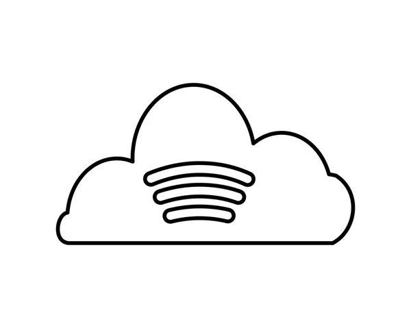 WiFi дизайн. иконка облака Иллюстрация силуэта. векторная графика — стоковый вектор