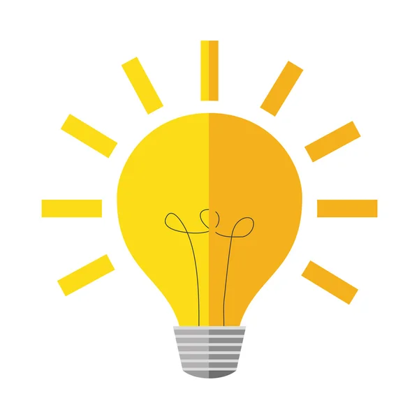 Conception de l'ampoule. Concept énergétique. icône rayée. graphique vectoriel — Image vectorielle