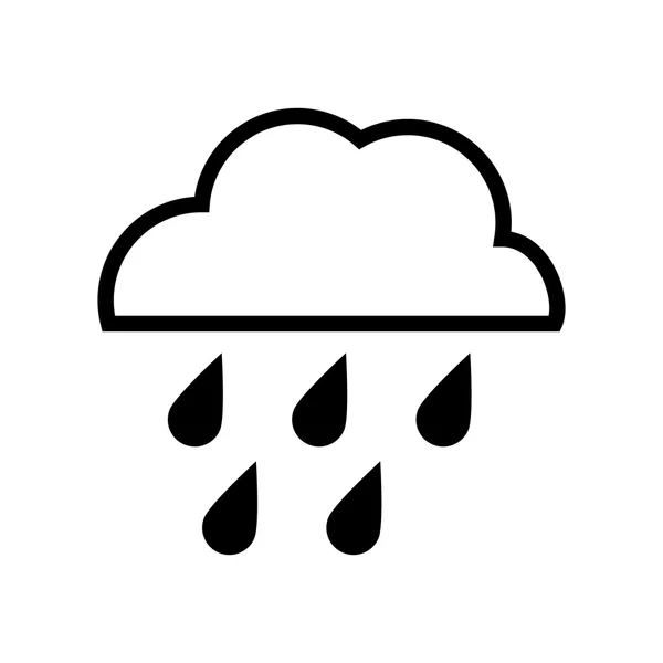 Design nuage et pluie. icône météo isolée. graphique vectoriel — Image vectorielle