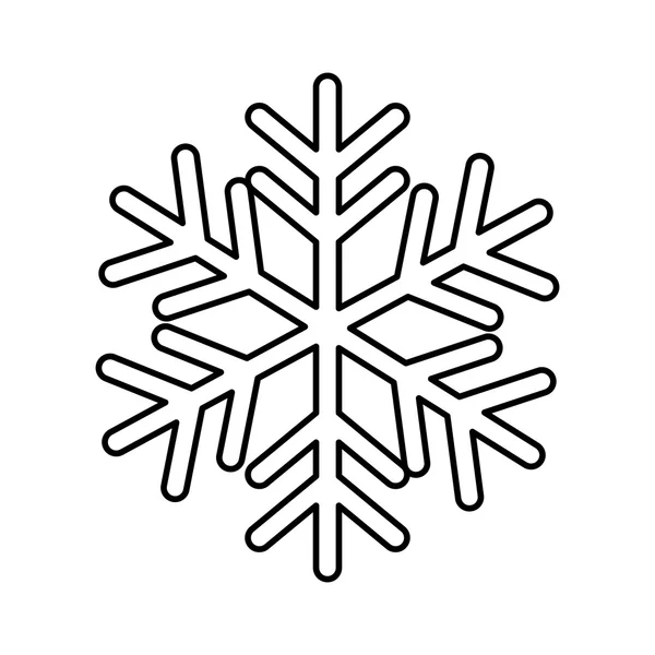 Conception de neige. icône de flocon de neige isolé. graphique vectoriel — Image vectorielle