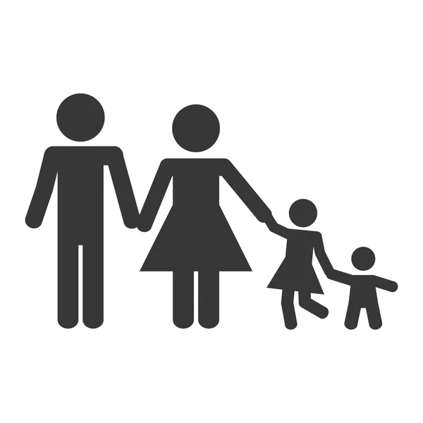 Family concept. Pictogram icon.flat and isolated design — Stock Vector