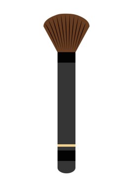 Yukarı ve kozmetik olun. Fırça simgesi. vektör grafiği