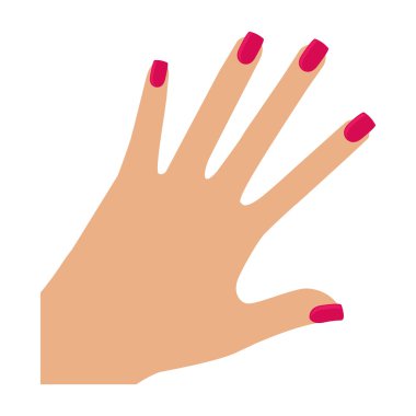 Vücut parçası. kadın tasarım. el simgesi. vektör grafiği