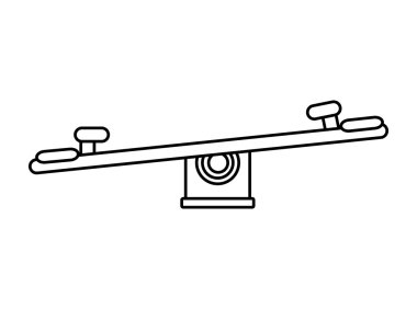 Yeşil alanı ve Bahçesi nesne tasarımı. salıncak simgesi. vektör grafiği