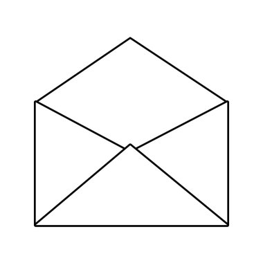 teslimat tasarımı. yalıtılmış görüntü üzerinde zarf. vektör grafiği