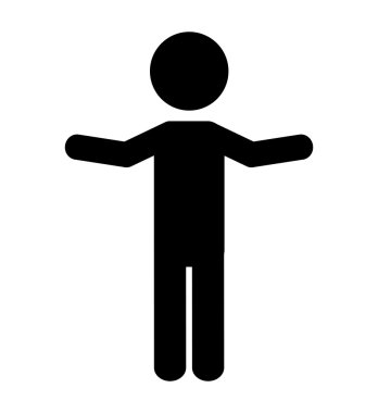 Person design. Pictogram doing action icon. vector graphic