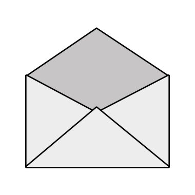 teslimat tasarımı. yalıtılmış görüntü üzerinde zarf. vektör grafiği