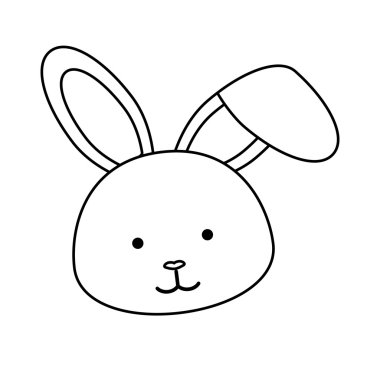 hayvan tasarımı. karikatür tavşan simgesi. izole görüntü. vektör grafik