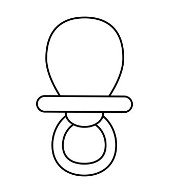 Bebek çocuk tasarım. emzik simgesi. izole görüntü. vektör grafiği