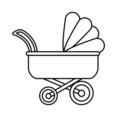 Bebek tasarım. bebek arabası simgesi. izole görüntü. vektör grafiği