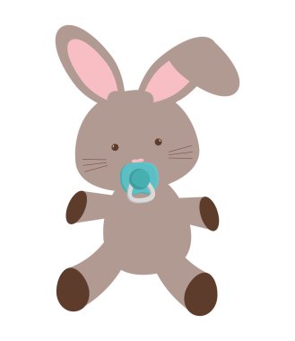 hayvan tasarımı. karikatür tavşan simgesi. izole görüntü. vektör grafik