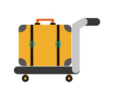 Klasik bavul seyahat tasarım, vektör grafiği