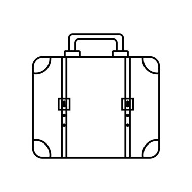 Klasik bavul seyahat tasarım, vektör grafiği