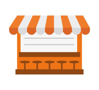 Hızlı ve Sokak gıda konsepti. Dışarıda yemek. mağaza veya mağaza ico