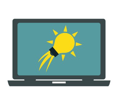 Star up kavramı. Fikir tasarımı. ampul simgesi. Vektör grafiği