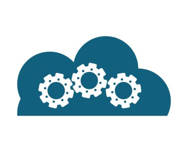 Süreç ve Çözüm kavramı. dişli simgesi. Vektör grafiği