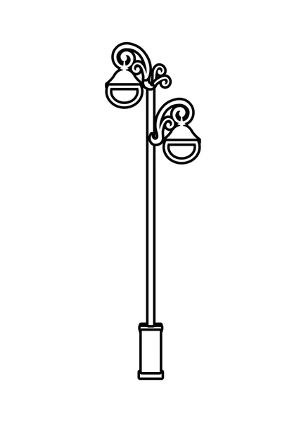 Área verde y diseño de objetos Playground. icono de la lámpara. gráfico vectorial — Archivo Imágenes Vectoriales