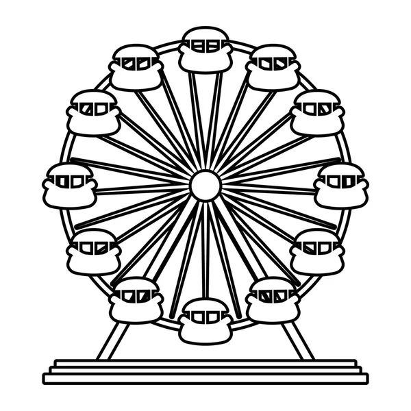 Concepto de carnaval y circo. icono del carrusel, gráfico vectorial — Archivo Imágenes Vectoriales