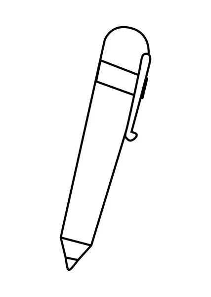 Farbkonzept. Bleistift-Symbol über isoliertem Bild. Vektorgrafik — Stockvektor