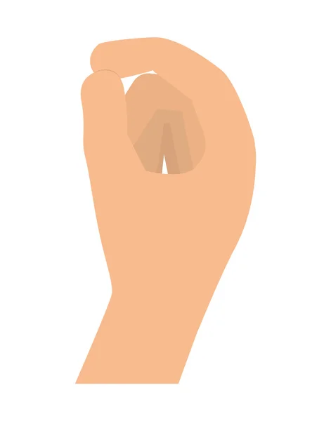 Desenho do corpo humano. ícone de gesto de mão. gráfico vetorial —  Vetores de Stock