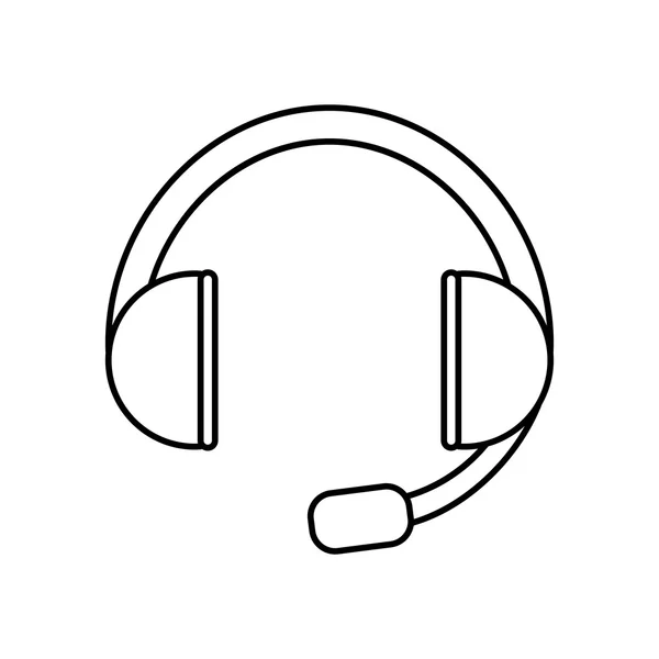 Musikdesign. Kopfhörer-Symbol. Isoliertes Bild. Vektorgrafik — Stockvektor