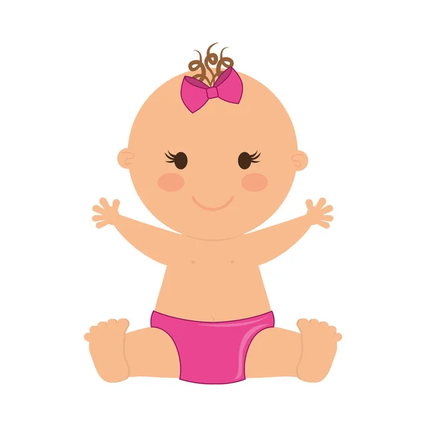 Diseño de niño bebé. icono infantil. imagen aislada. gráfico vectorial — Vector de stock