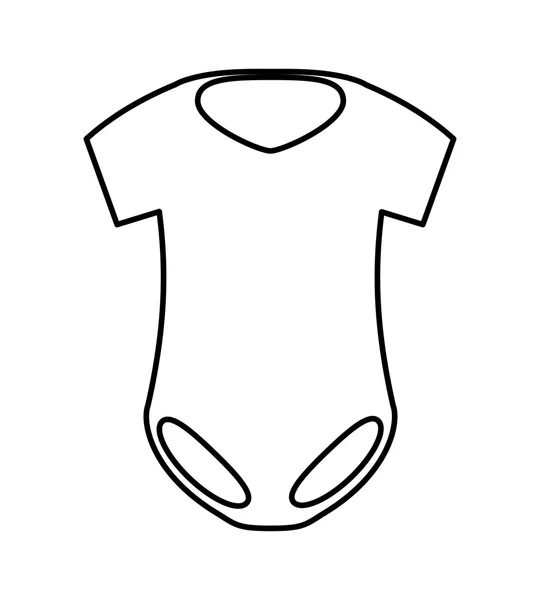 Diseño de tela de bebé. Pijama icono. imagen aislada. gráfico vectorial — Vector de stock