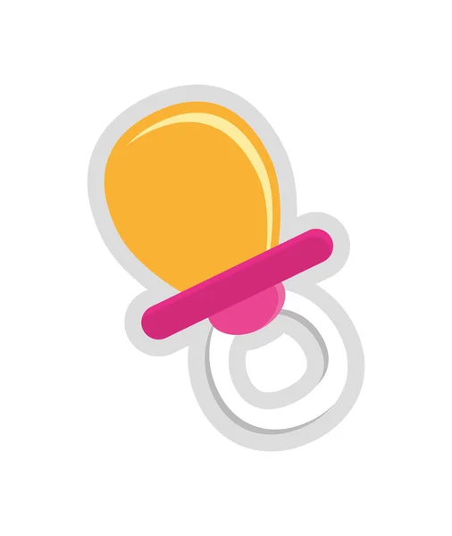 Diseño de niño bebé. Icono de chupete. imagen aislada. gráfico vectorial — Archivo Imágenes Vectoriales